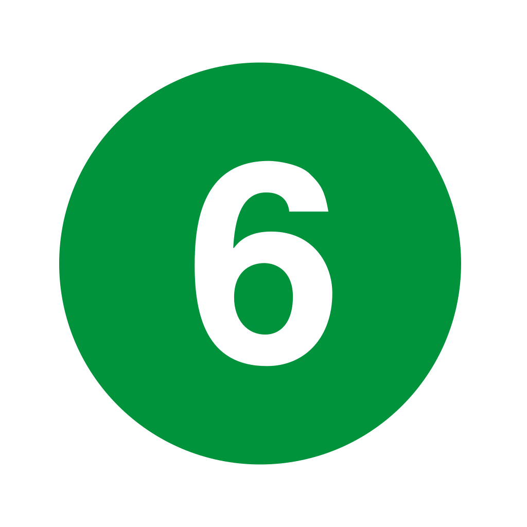 New York City subway line 6 logo