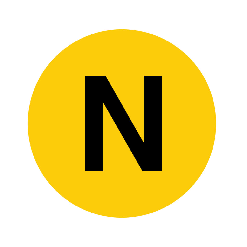 Logo der U-Bahn-Linie N von New York